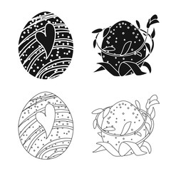 Isolated object of animal and prehistoric logo. Collection of animal and cute vector icon for stock.