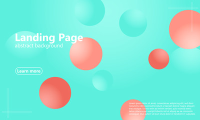 Landing page. Geometric background.