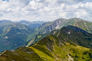 Fototapeta premium Mountain landscape, Tatra National park, Poland. High Tatras, Carpathian mountains