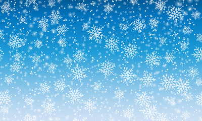 Falling snow background. Vector illustration