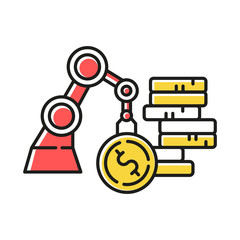 Business and industrial color icon. Equipment and supplies for office and industry. Building materials and tools. E commerce department, online shopping categories. Isolated vector illustration