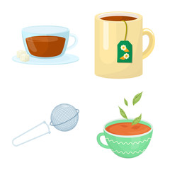 Vector design of food and natural symbol. Collection of food and black vector icon for stock.