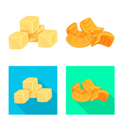 Vector illustration of Oktoberfest and bar icon. Collection of Oktoberfest and cooking vector icon for stock.