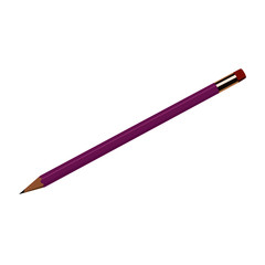 Pencil vector purple realistic illustration