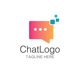 chat talk consulting logo design concept