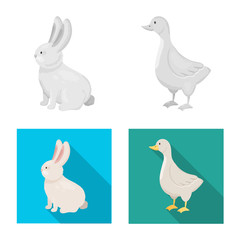 Isolated object of breeding and kitchen icon. Set of breeding and organic vector icon for stock.
