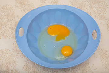 Preparation of homemade cakes. Whipping eggs