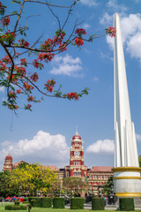 modern downtown of rangun myanmar - obrazy, fototapety, plakaty
