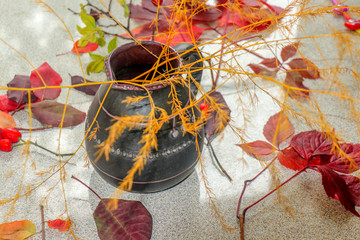 autumn still life DIY pictures leaves