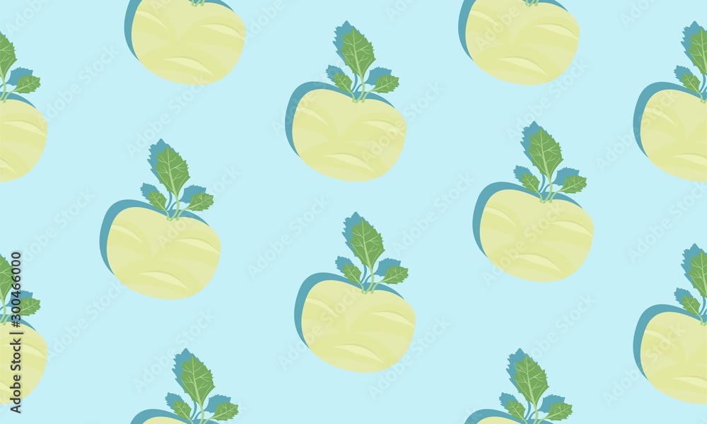 Poster seamless blue background with cherubs with shadow. vector illustration design with vegetables for te