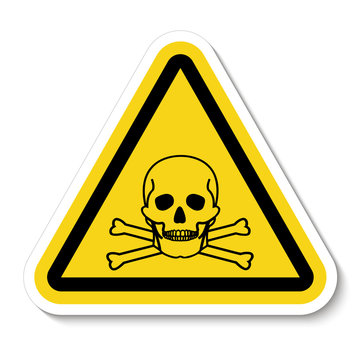 Toxic Material Symbol Sign Isolate On White Background,Vector Illustration EPS.10