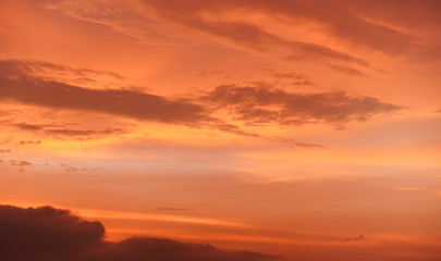 Orange and pink sky after sunset - can be used as background