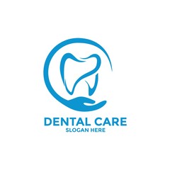 Dental Logo Design, Dentist Care logo design vector template