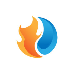 Heating and cooling logos