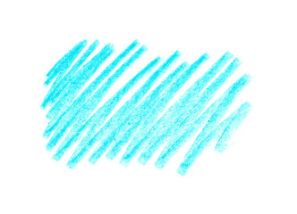 Blue pencil hatching on white background, top view