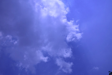 Fototapeta na wymiar Background, sky blue with soft clouds