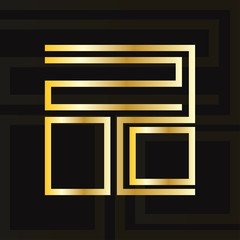 the new and unique 2020 logo with gold color. luxury