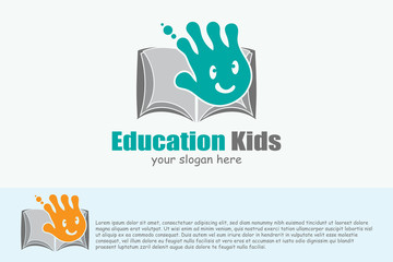 Children's education logos, educational icons, university signs or symbols. vector illustration elements