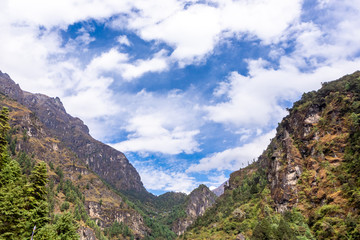 Everest in Nepal. Trekking to Everest Base Camp. Nepal.