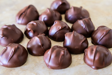 Dark chocolate macadamias.