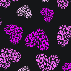 vector seamless background pattern with hearts  for wrapping paper, greeting cards, posters, invitation, wedding and Valentines cards.