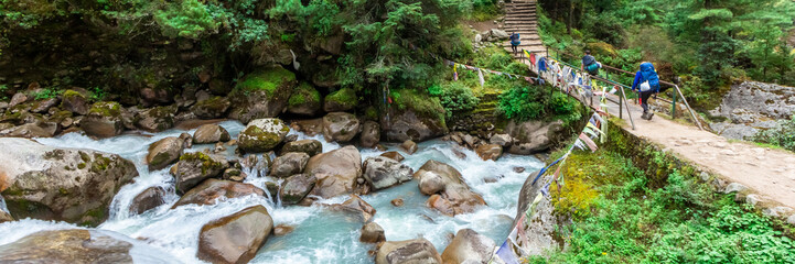 Everest in Nepal. Trekking to Everest Base Camp. Nepal.