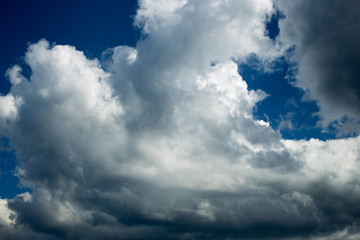 Blue sky background with white clouds