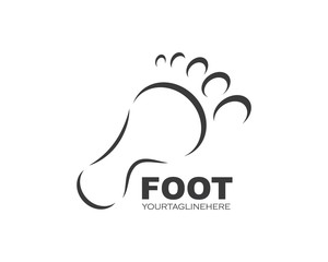 foot ilustration Logo vector for business massage,therapist design