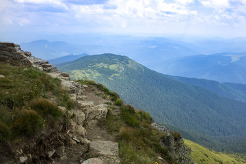 Fototapeta premium Mountain Range Landscape. Carpathian Mountains, Ukraine