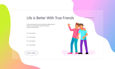 Landing page true friends