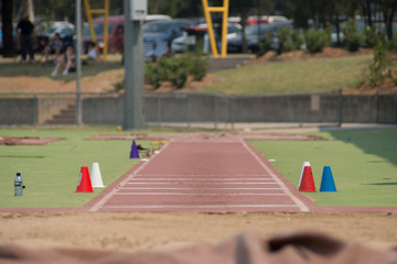 Athletics track runway tartan