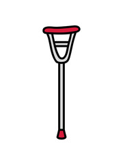 krücke arzt patient gehhilfe gebrochenes bein krankenhaus gesund werden stütze clipart design cool heilen gehen laufen schmerzen