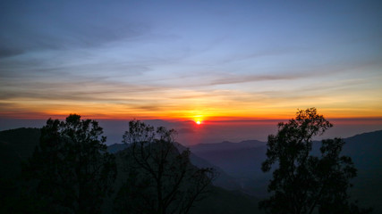 Naklejka premium Sunrise over Mount Bromo in East Java, Indonesia.