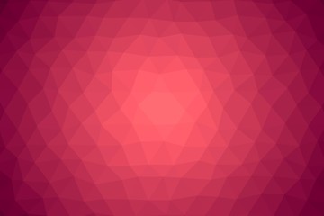 Abstract low poly red background image made from colored triangles with vignette