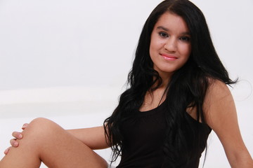 Semblante sorridente.