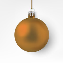 Realistic glossy toy ball for Christmas fir tree.