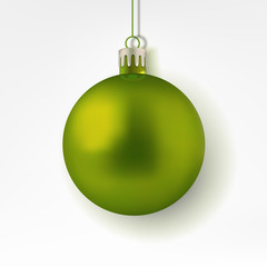Realistic glossy toy ball for Christmas fir tree.