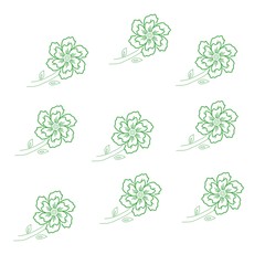 set of flowers rose elements for design