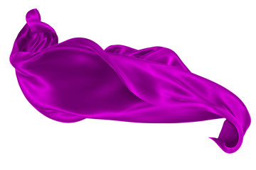 Abstract background of magenta wavy silk or satin. 3d rendering image.