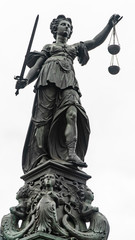 Justice Statue with Sword and Scale