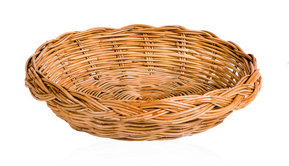 Obraz premium Wicker basket, isolated on white
