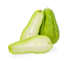 chayote isolated on white background