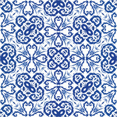 Traditional ornate portuguese azulejo.