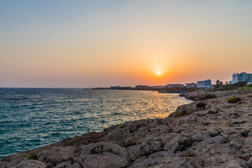 A typical view at Cape Greco in Cyprus
