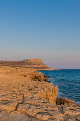 Fototapeta na wymiar A typical view at Cape Greco in Cyprus
