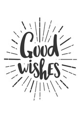 Christmas wishes lettering in doodle style jolly vector