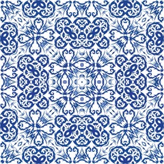 Portuguese ornamental azulejo ceramic.