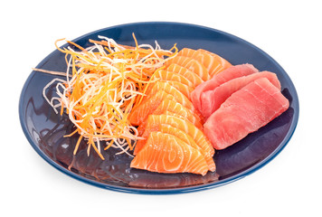 fillet salmon isolated on white background