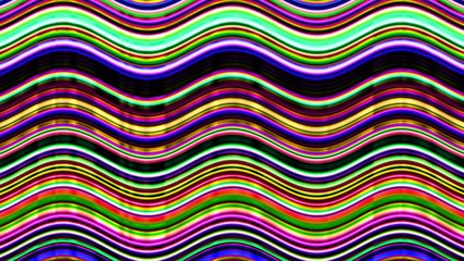 Abstract Wavy Neon Tubes Glowing Bright Rainbow Light Flowing like Lava - Abstract Background Texture
