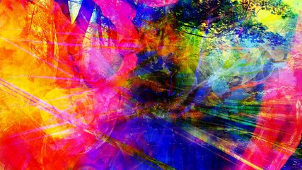 Amazing Abstract Colorful Scene in a Hidden Fantasy World - Abstract Background Texture